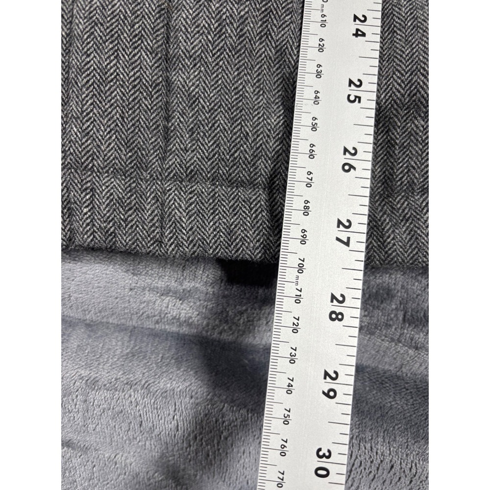 Billy Reid Mens Grey Herringbone Quilted Wool Blend Snap Front Shirt Jacket S - Picture 7 of 9